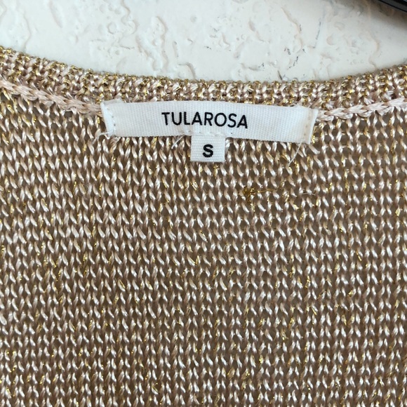 TULAROSA Wendy crochet Robe in gold - Picture 10 of 16